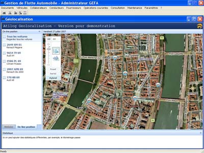 G&eacute;olocalisation de votre parc auto